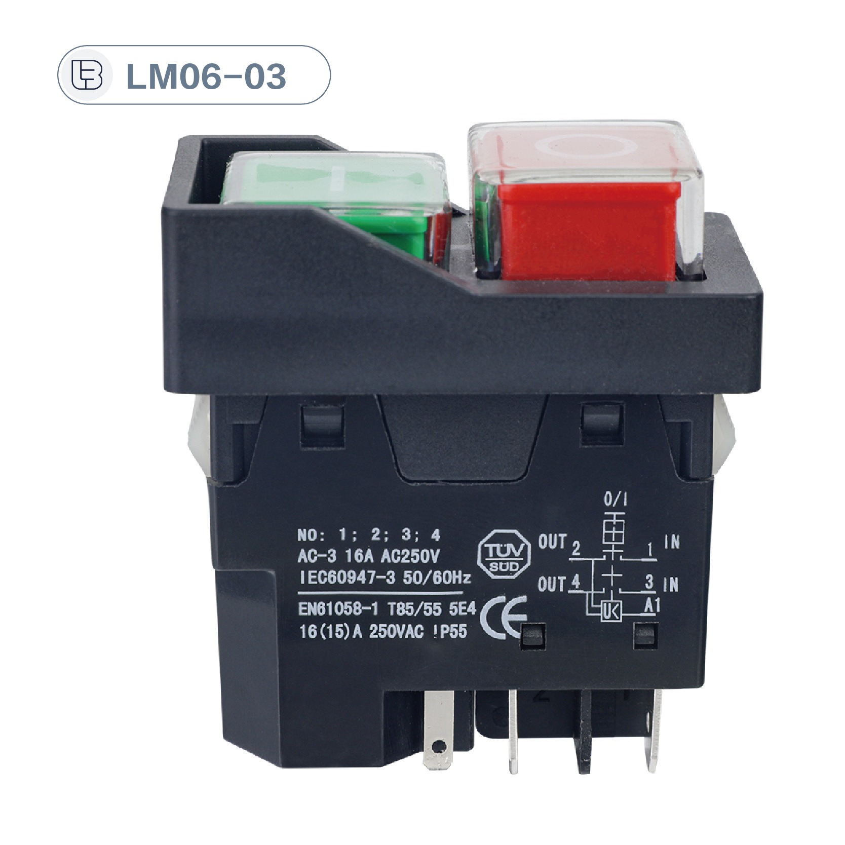 Longma Electromagnetic Switch for Bench Grinder, Foreign Trade Style Power Tool Switch, Source Factory Customizable